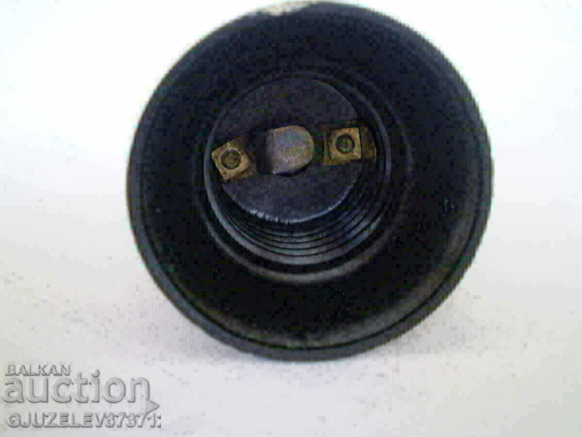 old Bakelite Socket with contact tip with price 15.00 BGN | € 7.67 old Bakelite Socket with contact tip with price 15.00 BGN | € 7.67