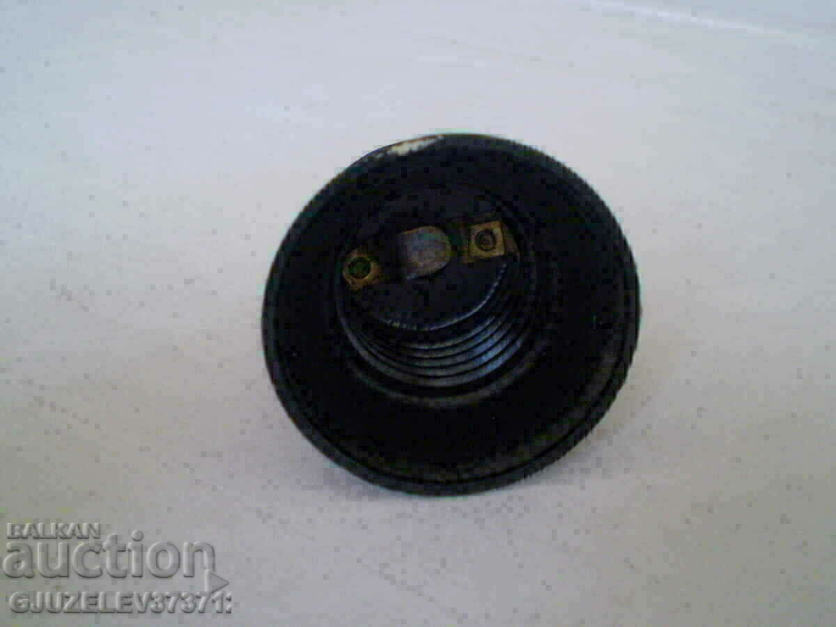 old Bakelite Socket with contact tip - 5 old Bakelite Socket with contact tip - 5