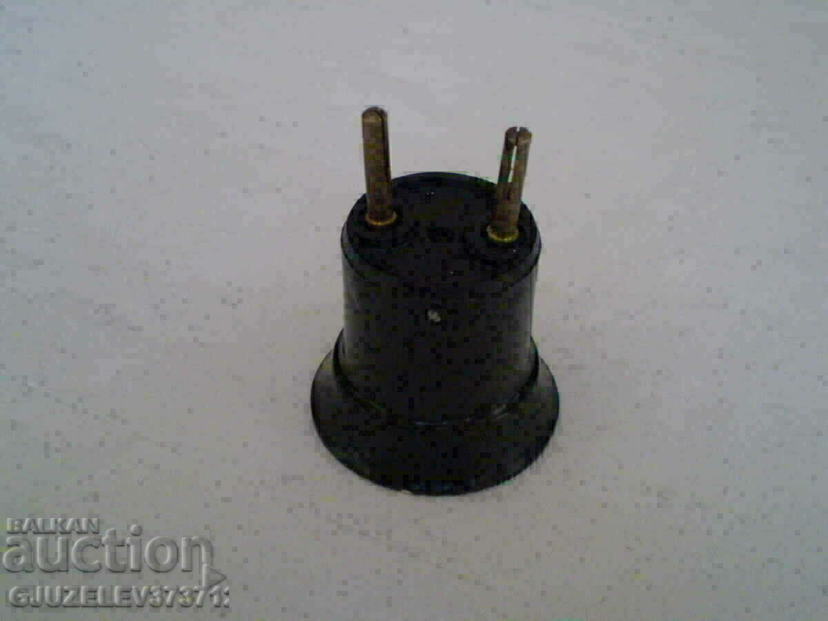 old Bakelite Socket with contact tip - 6 old Bakelite Socket with contact tip - 6