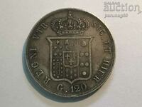 Италия - Двете Сицилии 120 грани 1855 г. Сребро 0.83    (ОR)