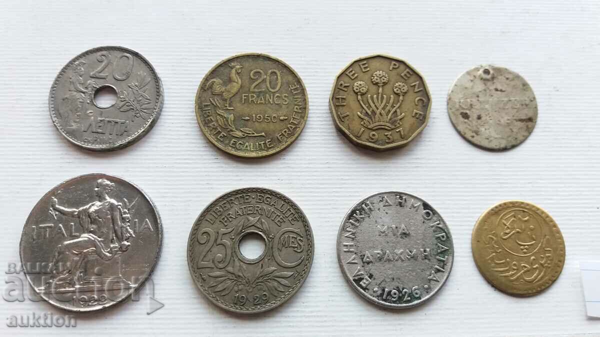 COLLECTION OF 8 ROYAL FOREIGN COINS 1848-1950 with price 12.99 BGN | € 6.64 COLLECTION OF 8 ROYAL FOREIGN COINS 1848-1950 with price 12.99 BGN | € 6.64