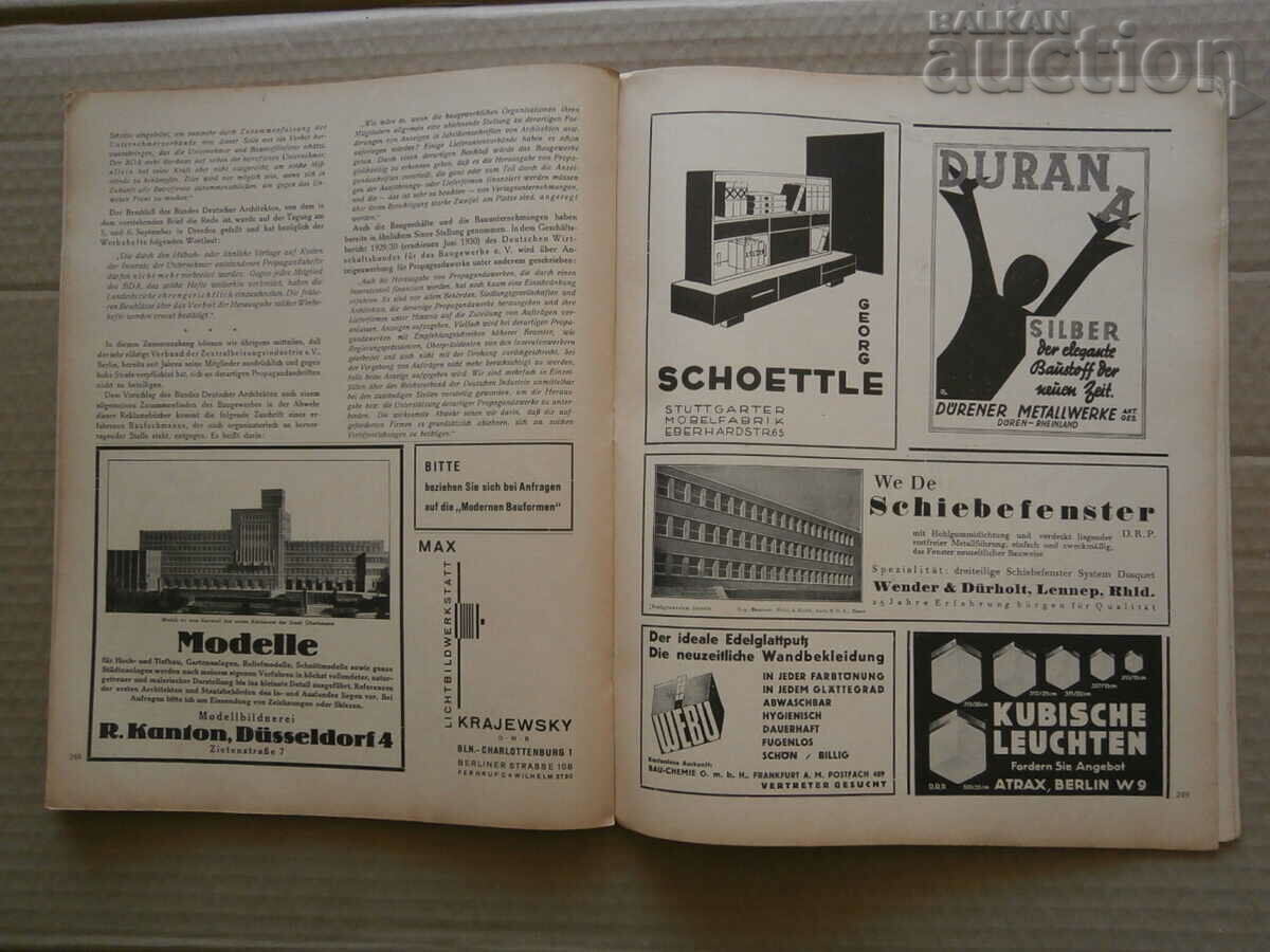 Magazine Germany 1930 MODERNE BAUFORMEN magazine - 7 Magazine Germany 1930 MODERNE BAUFORMEN magazine - 7