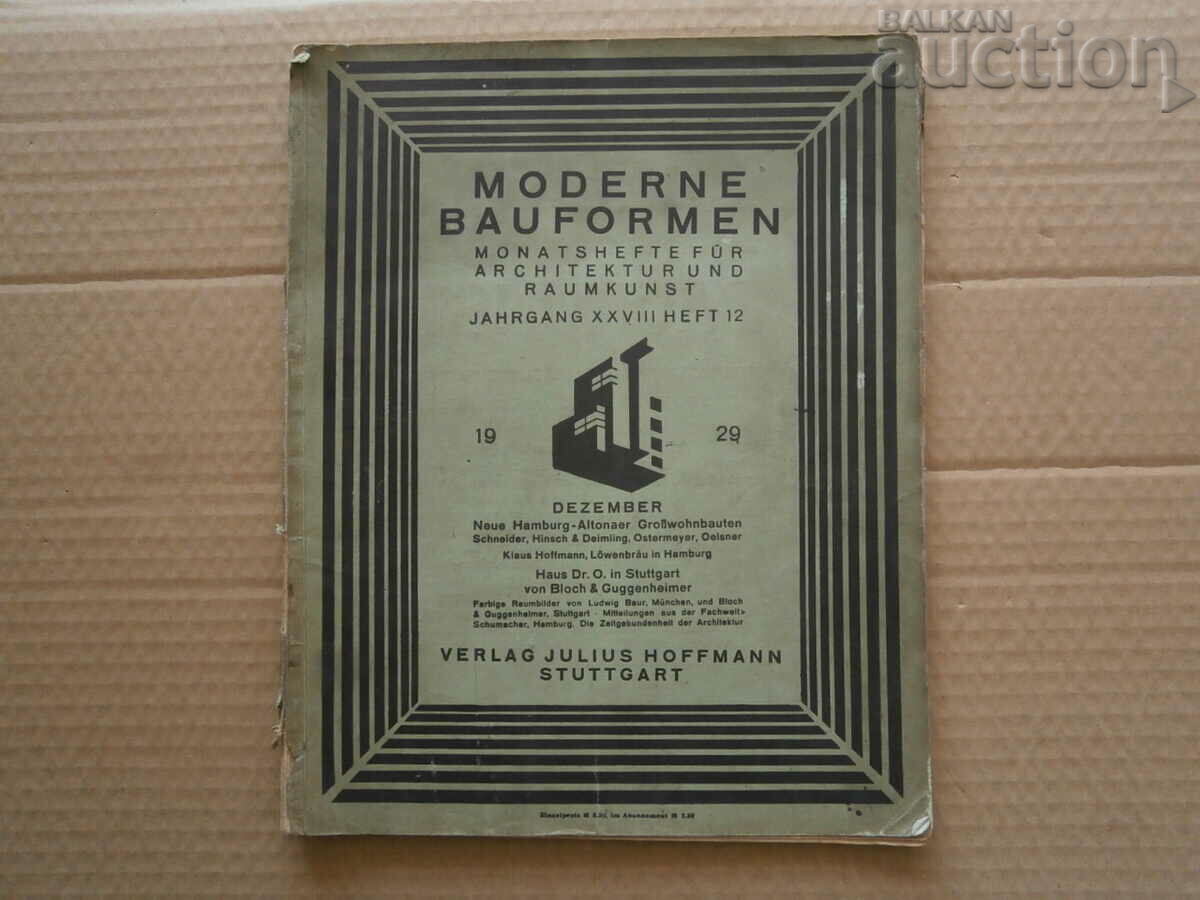 Magazine Germany 1929 MODERNE BAUFORMEN magazine