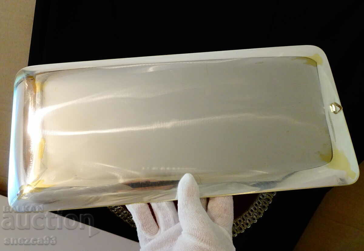 Delivery of Silver-plated bronze platter, tray 35 cm, wheat ear Delivery of Silver-plated bronze platter, tray 35 cm, wheat ear