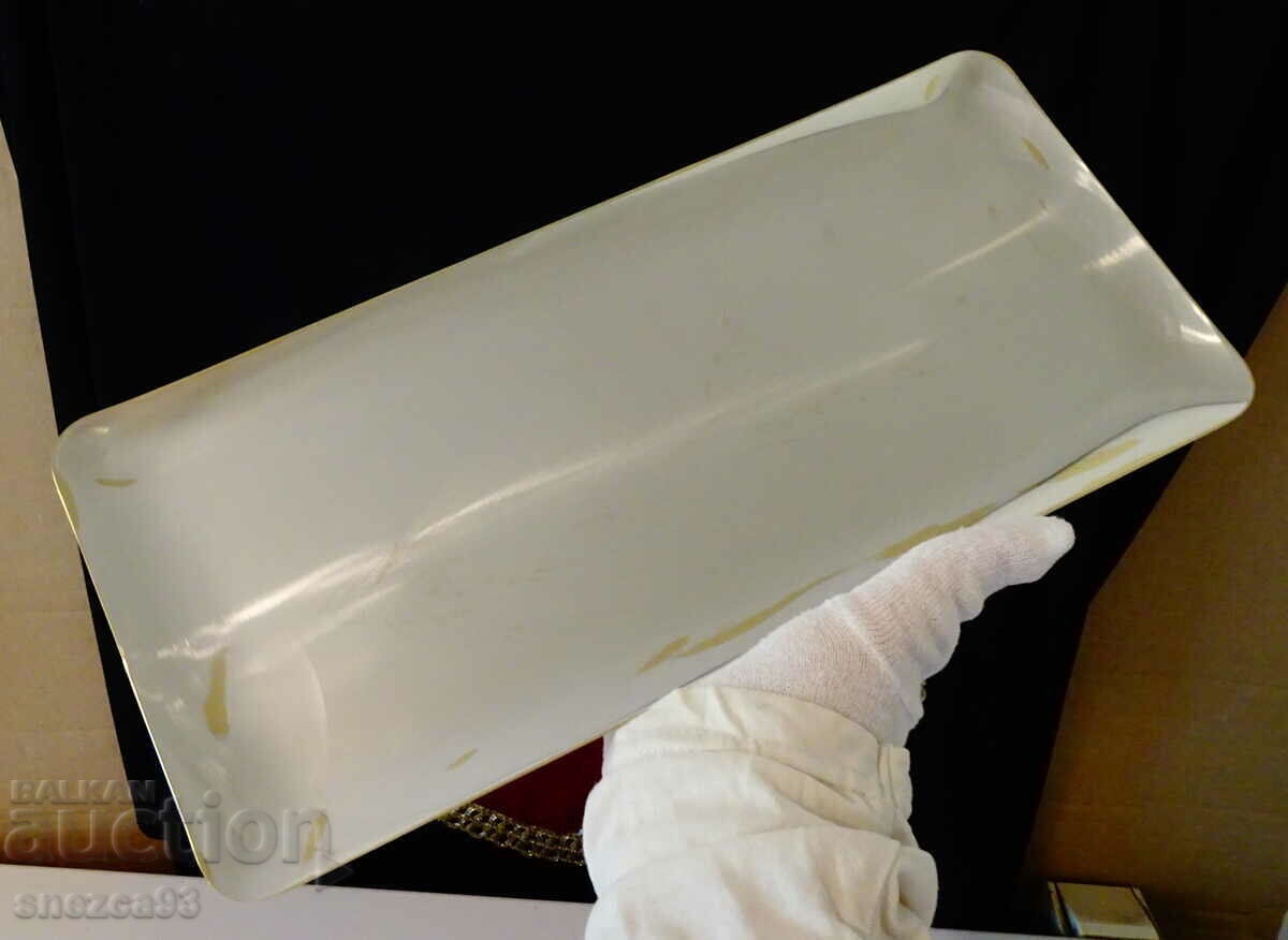 Silver-plated bronze platter, tray 35 cm, wheat ear Silver-plated bronze platter, tray 35 cm, wheat ear