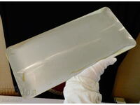 Silver-plated bronze platter, tray 35 cm, wheat ear