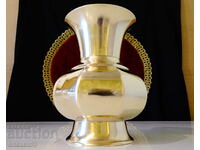 Bronze decanter, vase, eight-walled.