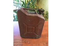 MILITARY METAL TUBE FROM SOCA 10 LITERS PETROL PETROL