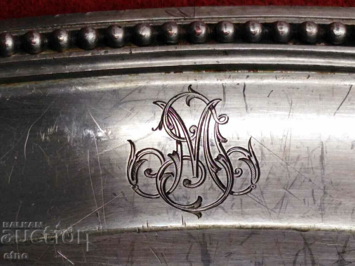 RENAISSANCE SILVER MONOGRAM PLATE with price 120.00 BGN | € 61.36 RENAISSANCE SILVER MONOGRAM PLATE with price 120.00 BGN | € 61.36