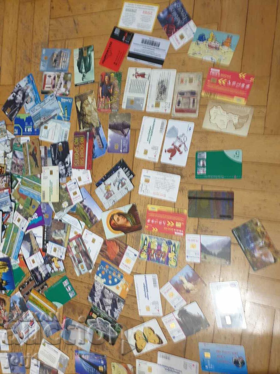 lot of phone cards
