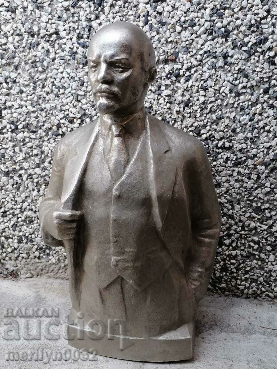 Bust din aluminiu al lui Lenin, figură, sculptură, statuetă