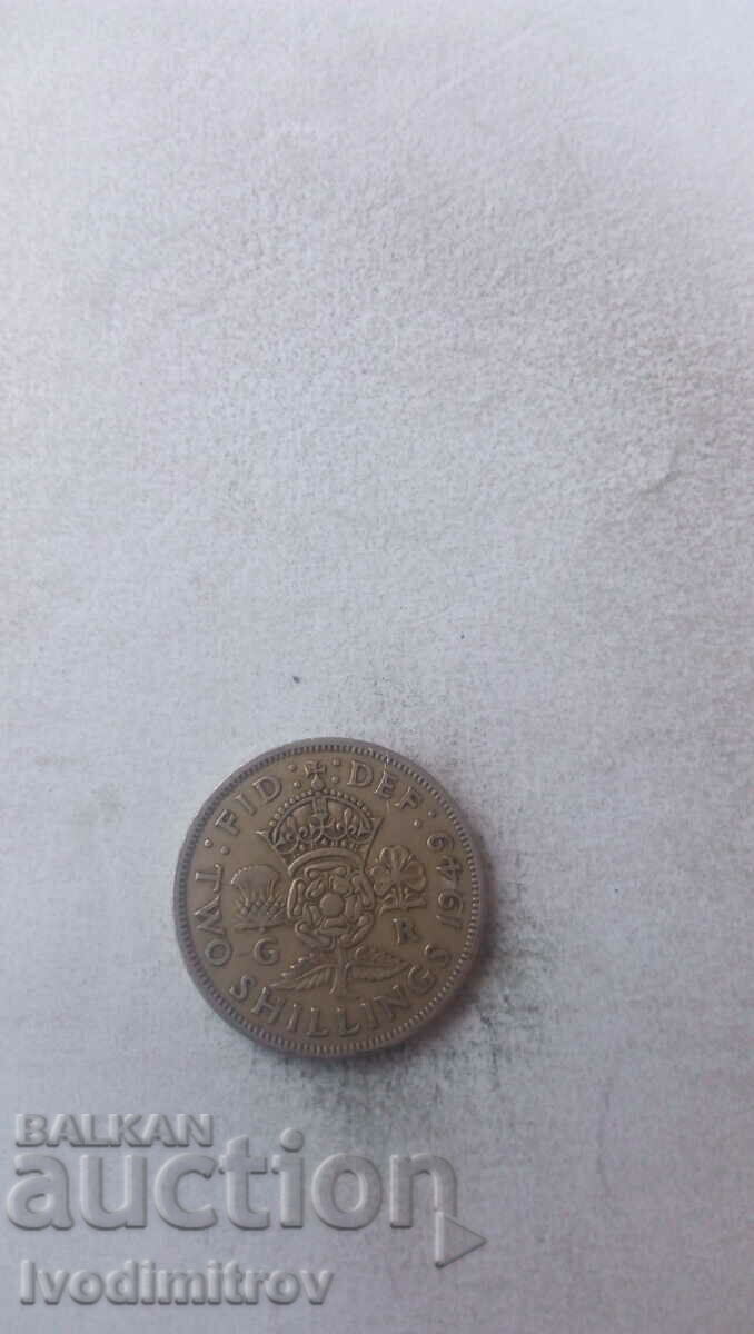 Великобритания 2 шилинга 1949