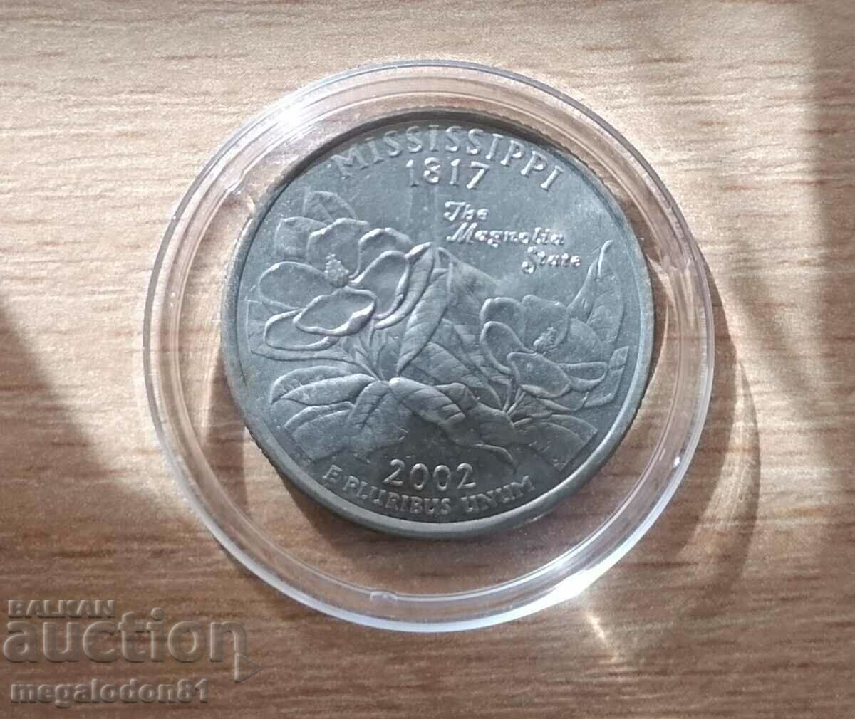 САЩ - 25 цента 2002г.