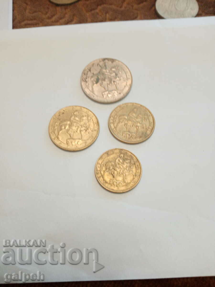 BULGARIA COINS - 1992 - 4 pcs. - BGN 1 with price 1.00 BGN | € 0.51 BULGARIA COINS - 1992 - 4 pcs. - BGN 1 with price 1.00 BGN | € 0.51