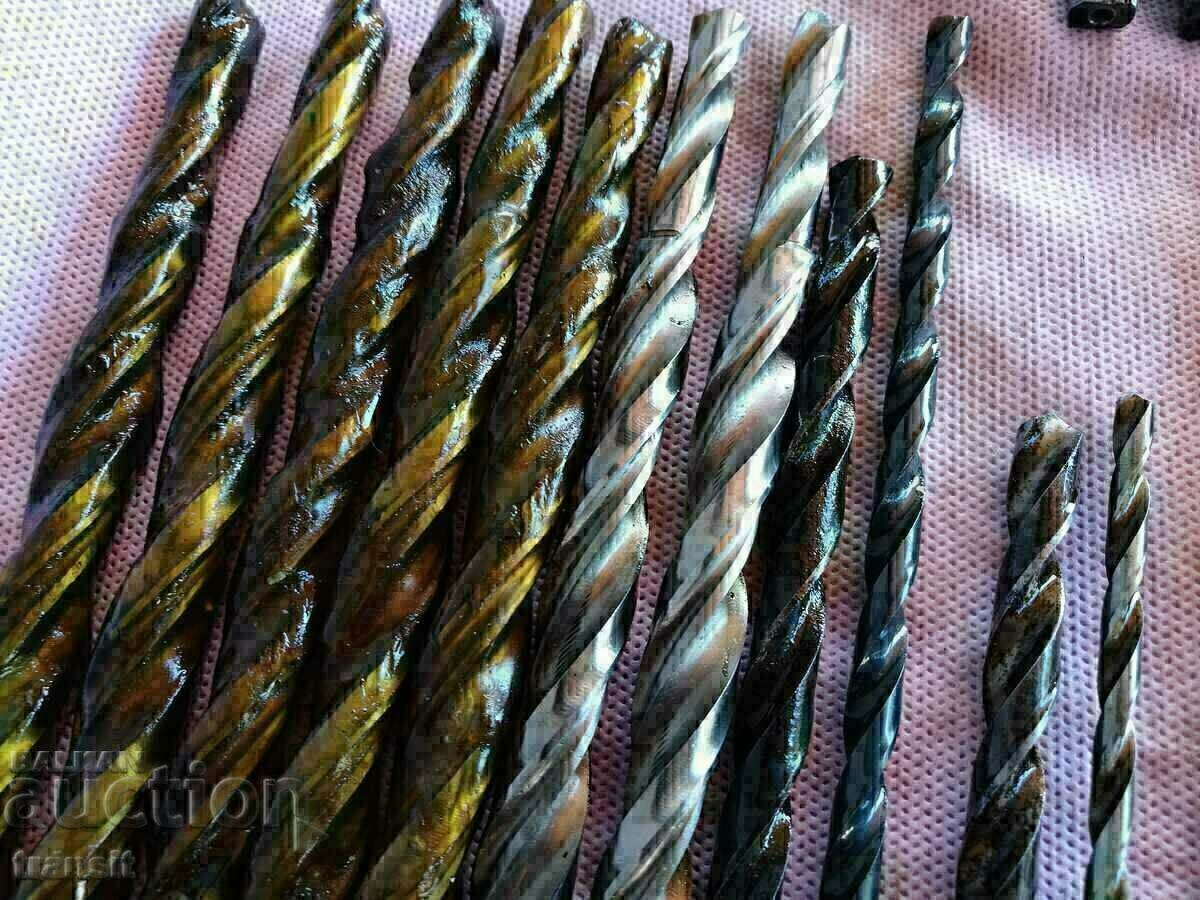 Drills, lathe MK1, Morse 1 West Germany, Great Britain 152 pcs. - 6 Drills, lathe MK1, Morse 1 West Germany, Great Britain 152 pcs. - 6