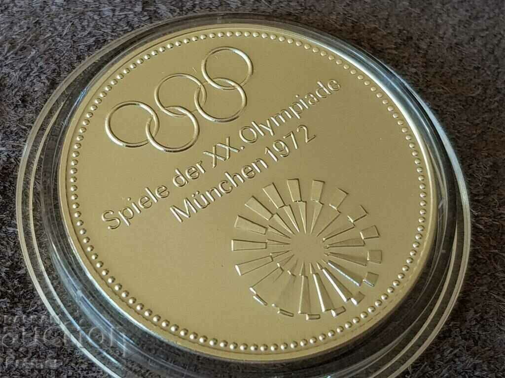 Auction 1972 Munich Silver German Medal Plaque Oz Oz Coin RRR Auction 1972 Munich Silver German Medal Plaque Oz Oz Coin RRR