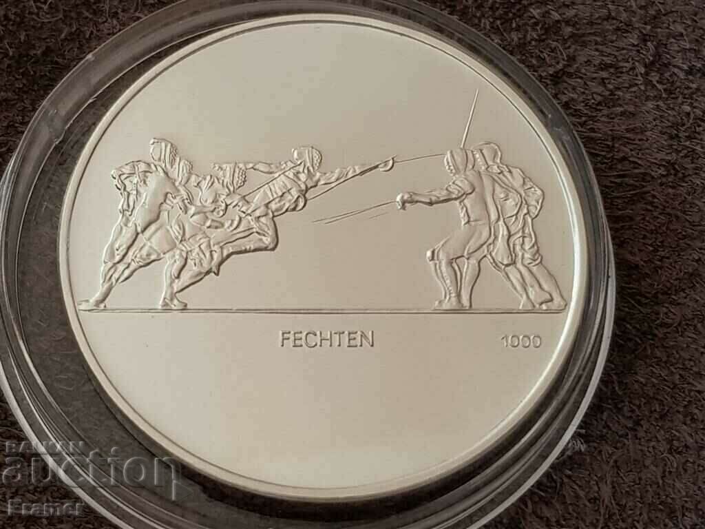 Delivery of 1972 Munich Silver German Medal Plaque Oz Oz Coin RRR Delivery of 1972 Munich Silver German Medal Plaque Oz Oz Coin RRR