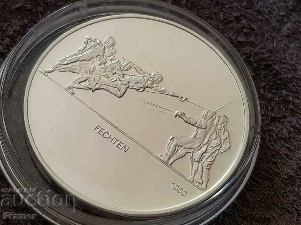 1972 Munich Silver German Medal Plaque Oz Oz Coin RRR - 5 1972 Munich Silver German Medal Plaque Oz Oz Coin RRR - 5