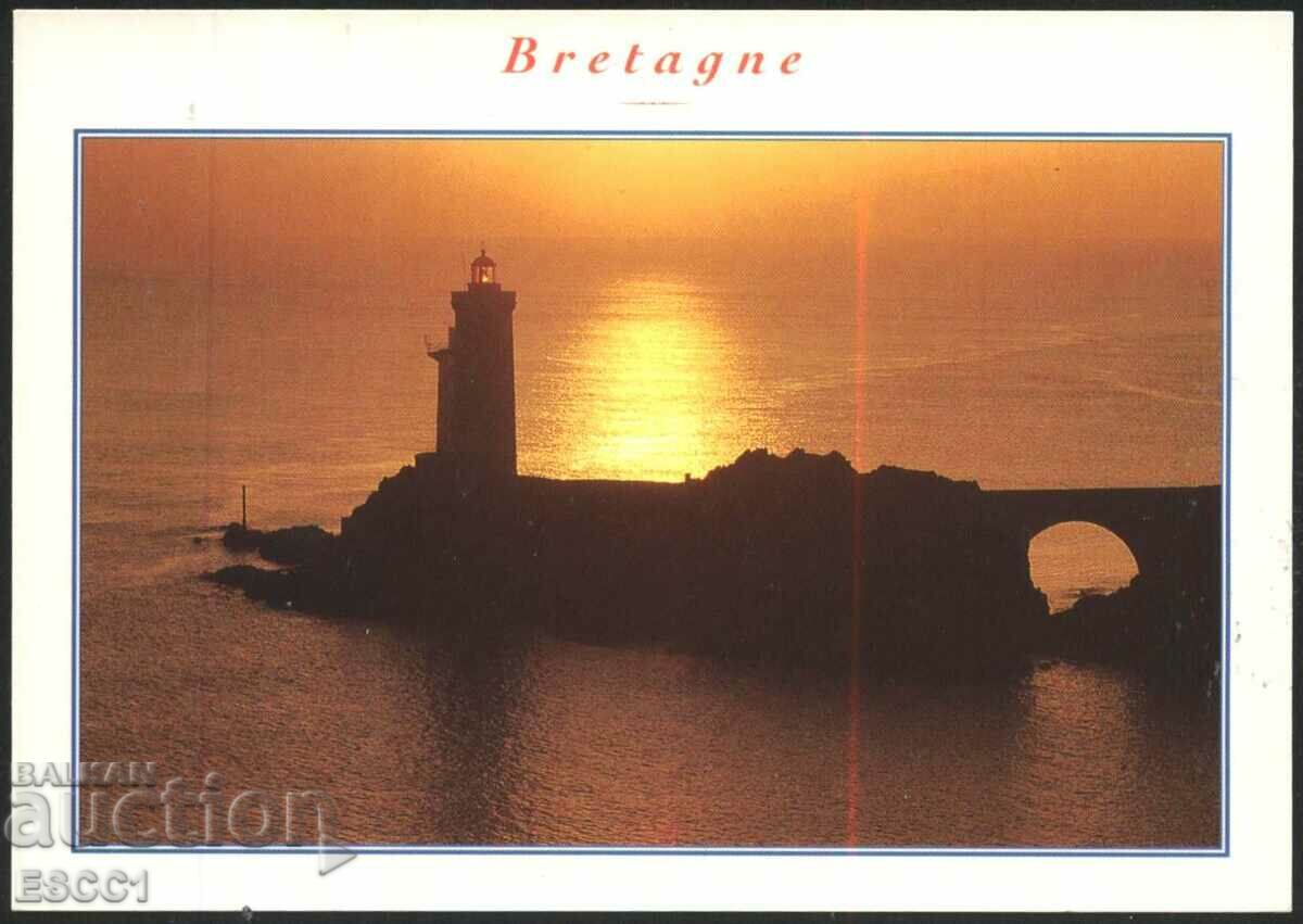 Καρτ ποστάλ Brittany Lighthouse από τη Γαλλία