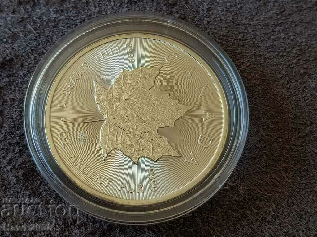Silver 1 oz Canada Maple Leaf 2021 1 silver oz - 5 Silver 1 oz Canada Maple Leaf 2021 1 silver oz - 5