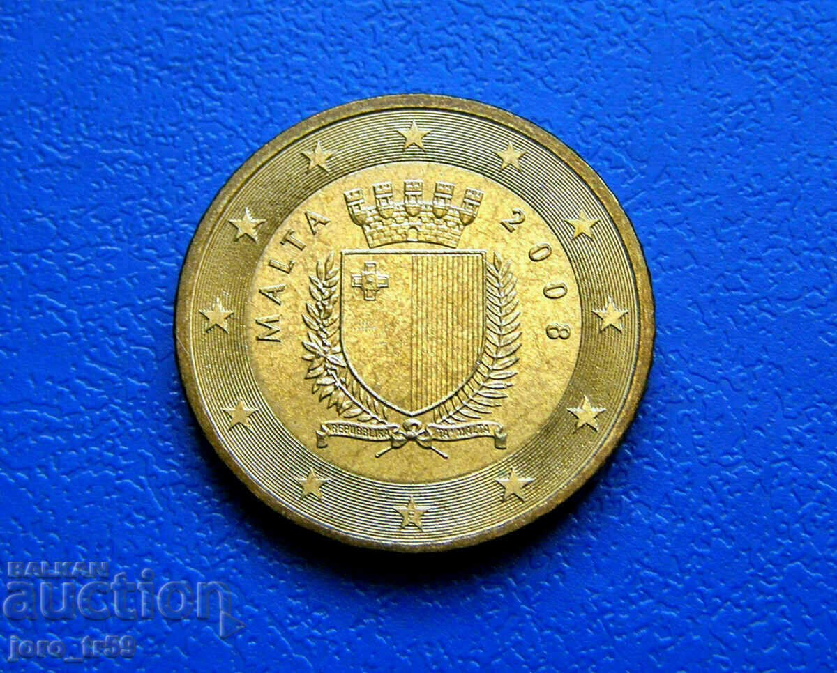 Малта 50 евроцента Euro cent 2008F