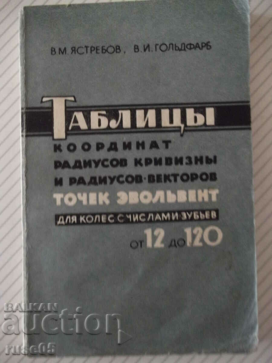 Cartea „Tabelele de curbură a razei de coordonate...-V. Yastrebov”-160 st