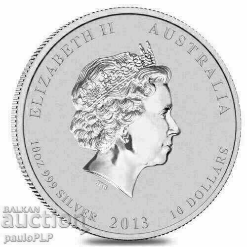 10 oz SILVER 2013 - LUNAR AUSTRALIA - SNAKE - UNC with price 1380.00 BGN | € 705.58 10 oz SILVER 2013 - LUNAR AUSTRALIA - SNAKE - UNC with price 1380.00 BGN | € 705.58