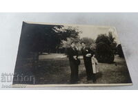 Photo Plovdiv Two men in the park 1933