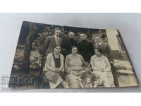 Photo Kardjali Men, women and children in the yard 1927