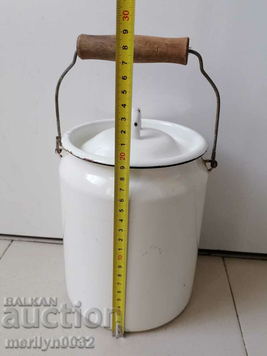 Soc pitcher enamel lid metal cup pitcher enameled dish with price 39.00 BGN | € 19.94