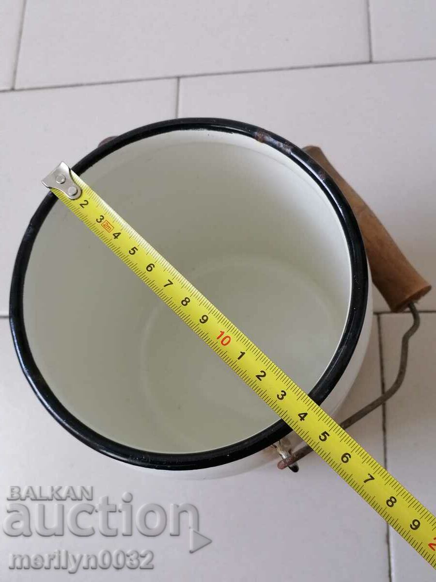 Soc pitcher enamel lid metal cup pitcher enameled dish - 7