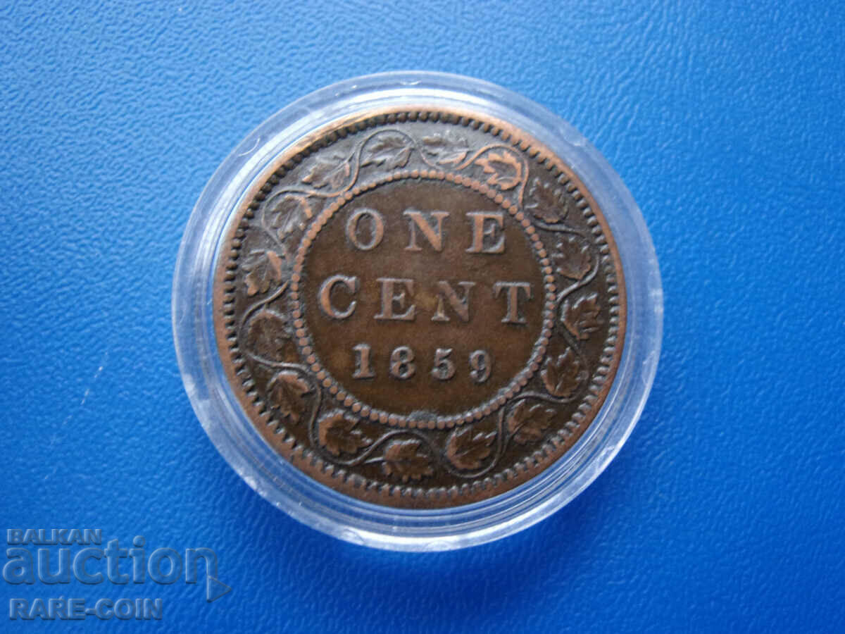 RS(44) Καναδάς-1 cent 1859-σπάνιο σε ποιότητα.BZC