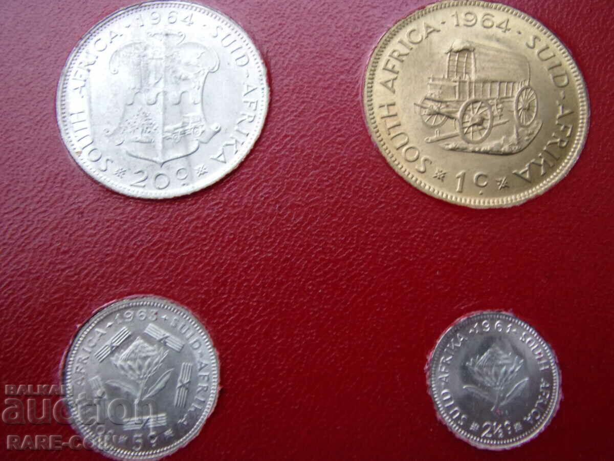 Licitație RS(44) Africa de Sud - SET de argint 1961-64 - tiraj foarte mic. BZC