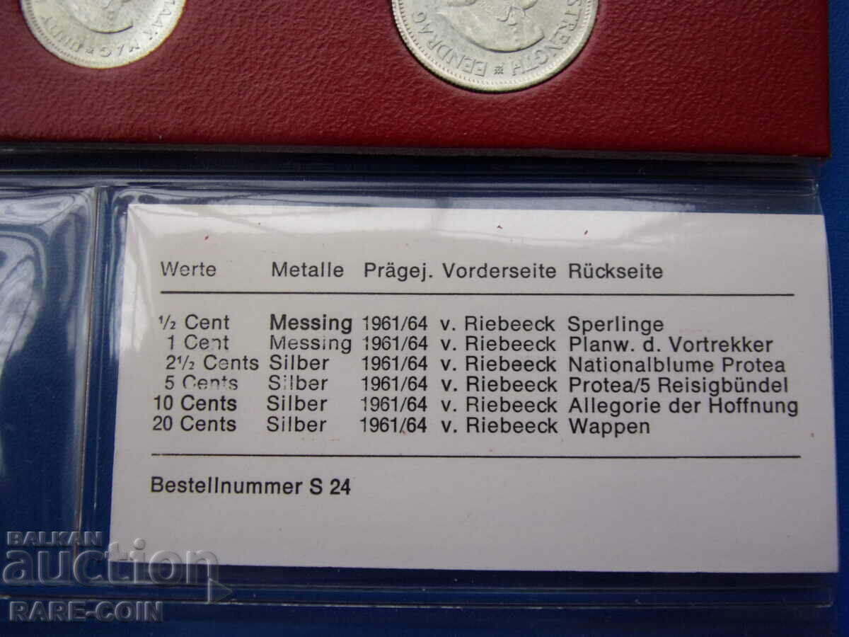 RS(44) Africa de Sud - SET de argint 1961-64 - tiraj foarte mic. BZC - 7