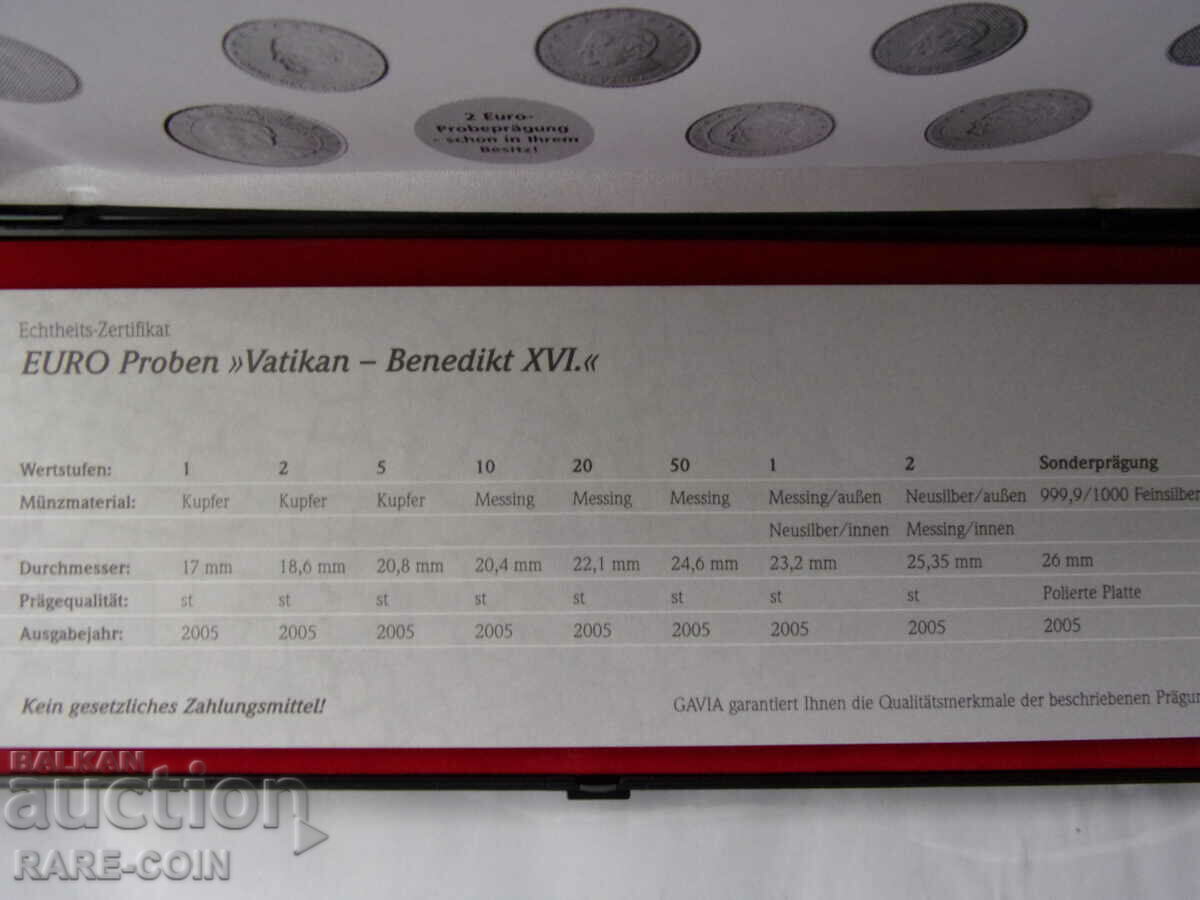RS(44) Vatican- Trial Euro SET 2005 + medalie de argint-''999 - 7