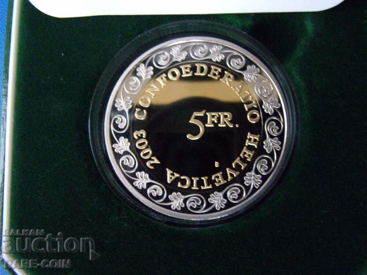 RS(44) Elveția- 5 franci 2003-Bimetalic-rar.BZC cu preț € 35.79 | 70.00 BGN