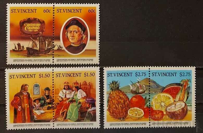 St Vincent 1986 Persoane/Nave/Columbus 8 MNH