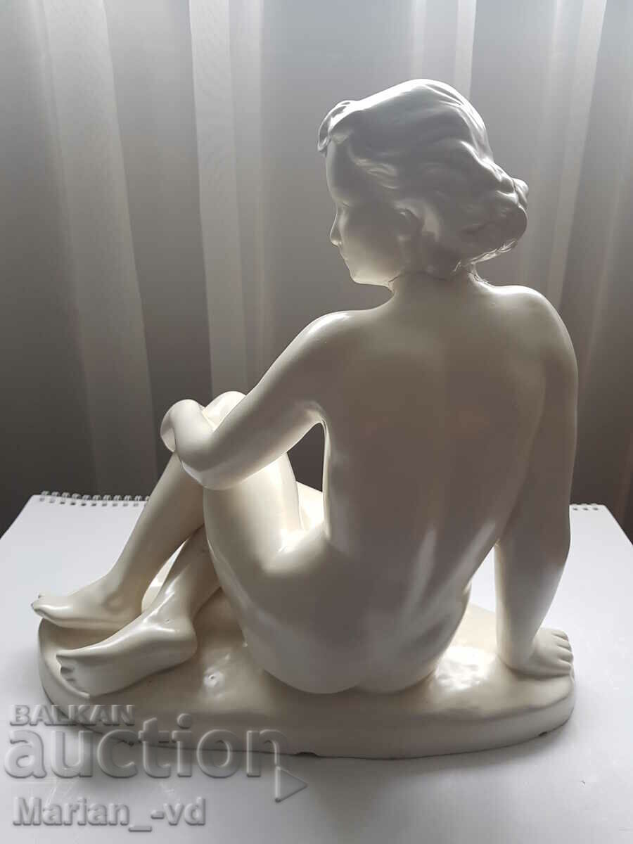 Auction Old German porcelain figure of a female body Auction Old German porcelain figure of a female body