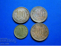Chile - 10 și 100 pesos 1987, 1989, 1993 și 2012