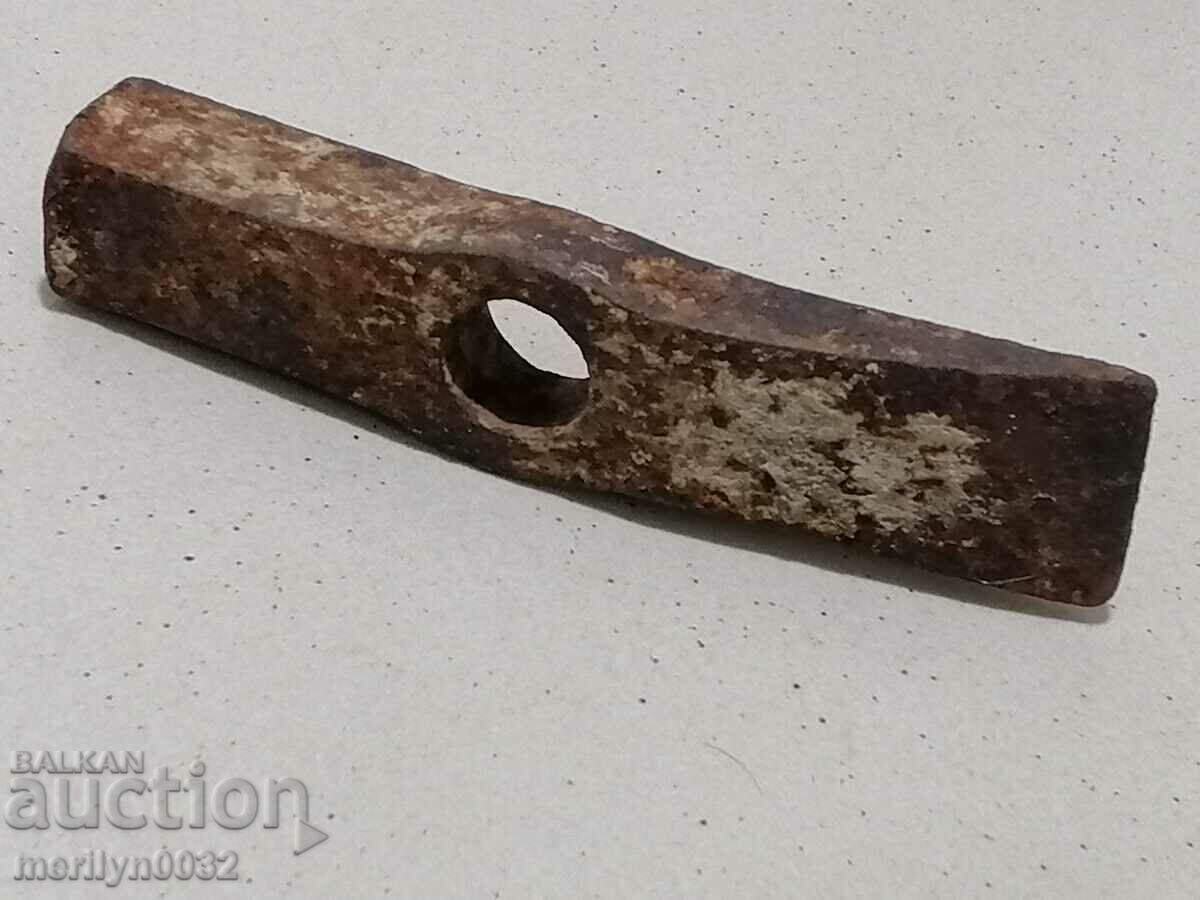 Licitație Bulgară instrument de instrument de ciocan vechi mason din fier forjat Licitație Bulgară instrument de instrument de ciocan vechi mason din fier forjat