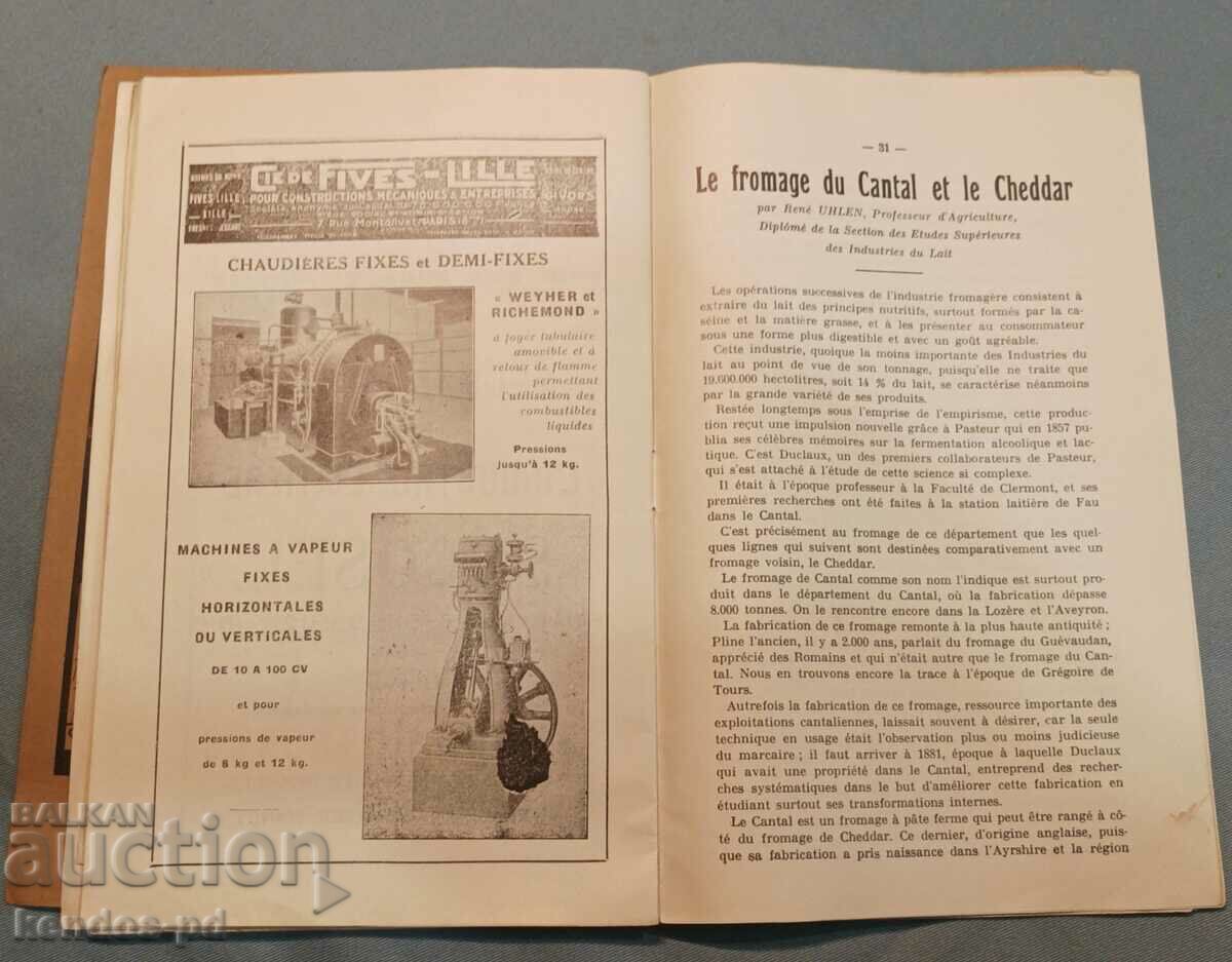 Auction  Old French milk brochure