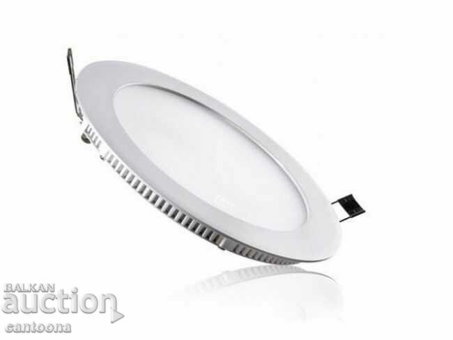 Πάνελ LED για ενσωμάτωση - κύκλος, λευκό φως 12W με κίνηση LED