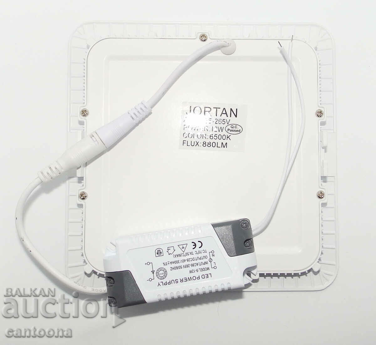 Auction LED panel for embedding - square, 12W white light with driver Auction LED panel for embedding - square, 12W white light with driver