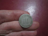 1876 anul 10 pfennig litera E