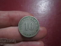 1889 10 pfennig litera A