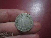 1899 10 pfennig litera D