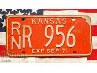 Placă de înmatriculare SUA KANSAS 1971