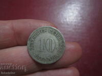 1899 10 pfennig litera F