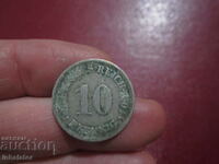 1901 10 pfennig letter A