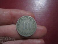 1893 10 pfennig letter A
